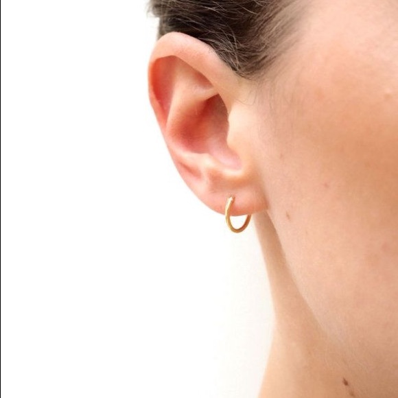 Assorted Mini Gold Hoop Earrings Set - Picture 2 of 13